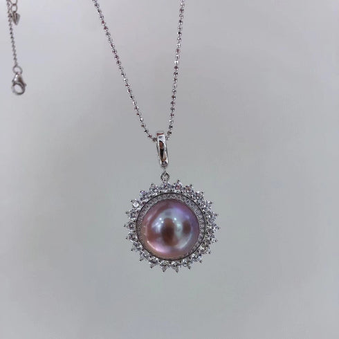 Radiance Edison Purple Pearl Pendant Necklace
